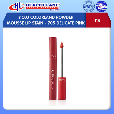 Y.O.U COLORLAND POWDER MOUSSE LIP STAIN- 705 DELICATE PINK